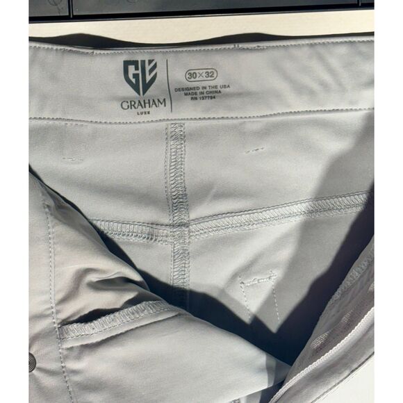 Graham Luxe Men’s Light Grey Performance Golf Pants 30x32 - Picture 4 of 6